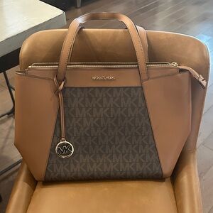 Michael Kors Brown and Tan Tote Bag NWT